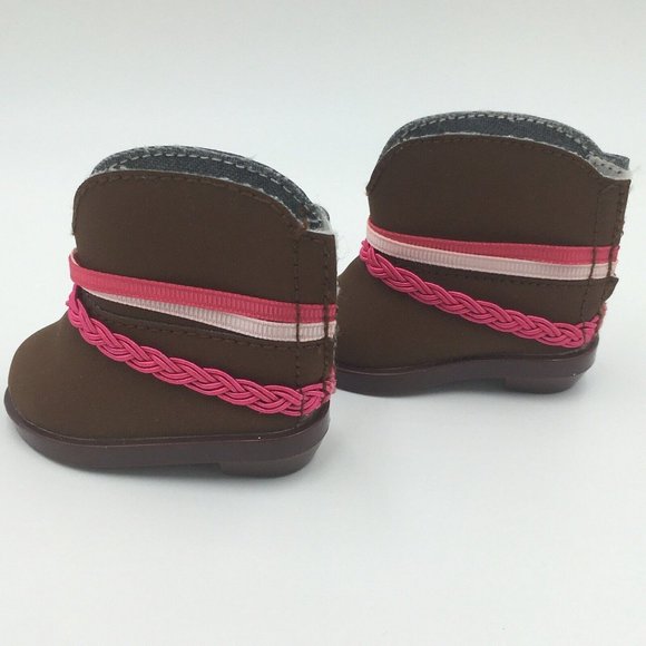 American Girl ‘WESTERN PLAID’ SHOES (Only), Fits 18” Doll, 2014 Retired - Picture 3 of 5